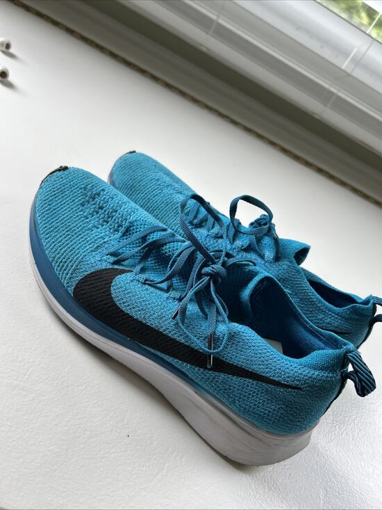 Nike Other - Nike Zoom Fly Flyknit Blue Orbit Sz 8 Mens carbon fiber plate running Shoe EUC